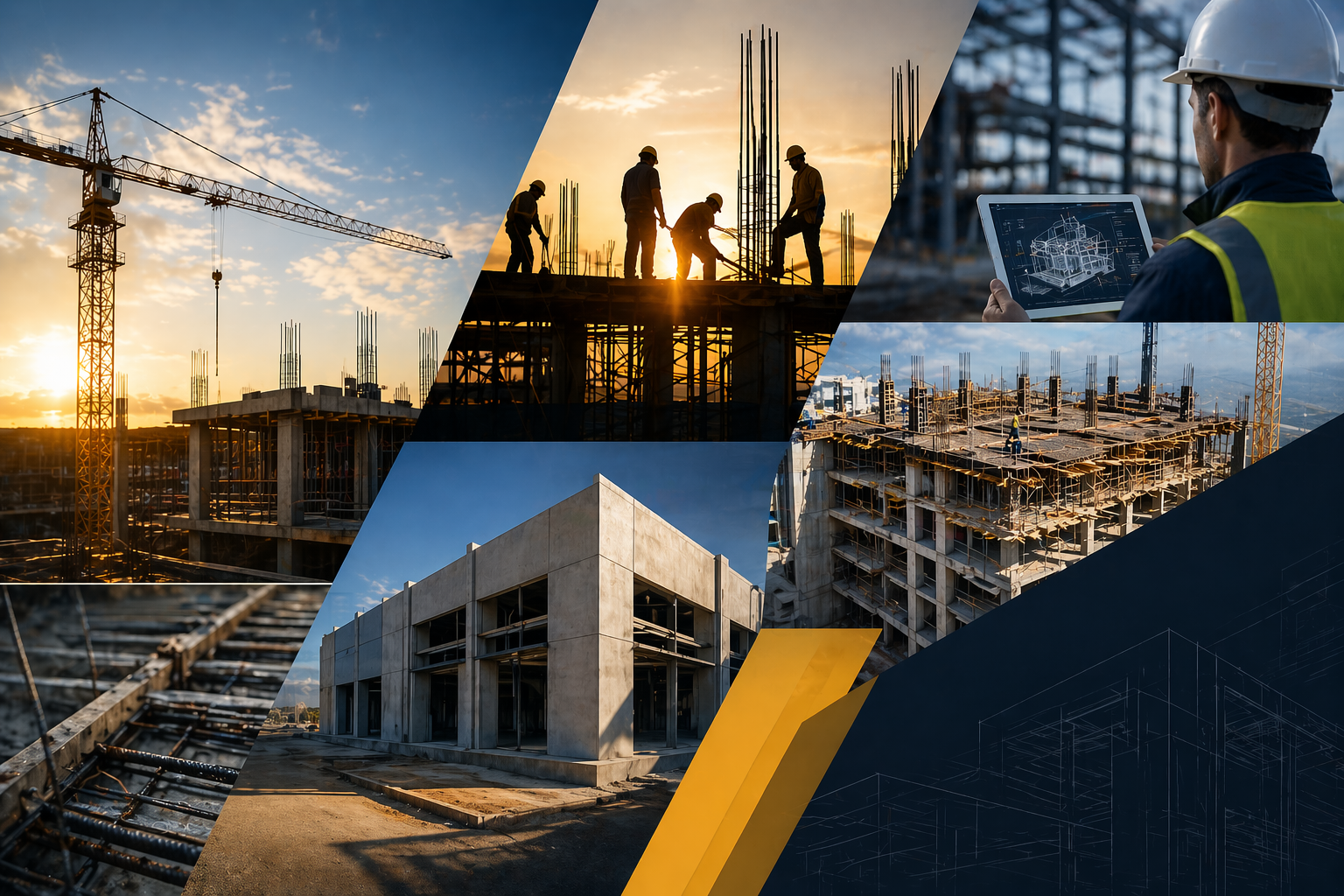Execução de obras com canteiro, equipe e tecnologia aplicada